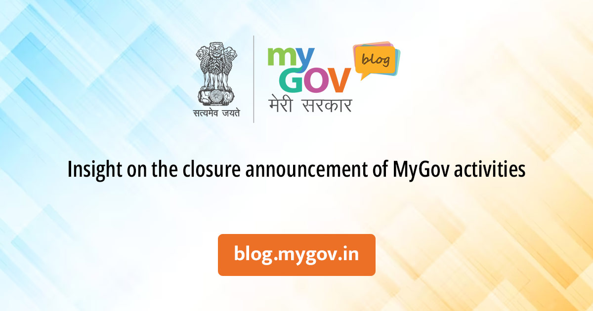 MyGov Updates | Insight on the closure announcement of MyGov activities.