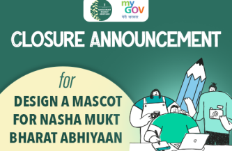 Closure Announcement for  Design a Mascot for Nasha Mukt Bharat Abhiyaan