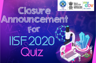 Closure Announcement for IISF 2020 Quiz