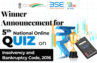 Winner announcement for 5th National Online Quiz on Insolvency and Bankruptcy Code 2016