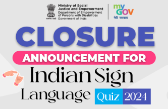 Closure Announcement for Indian Sign Language 2024 Quiz