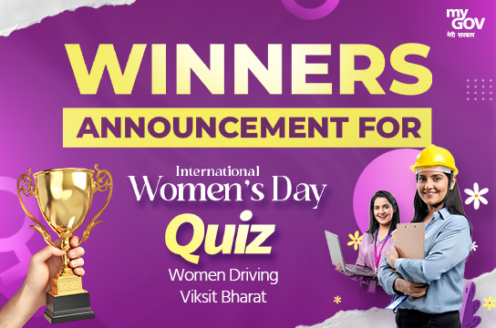 Winner Announcement for International Women Day Quiz - Women Driving Viksit Bharat