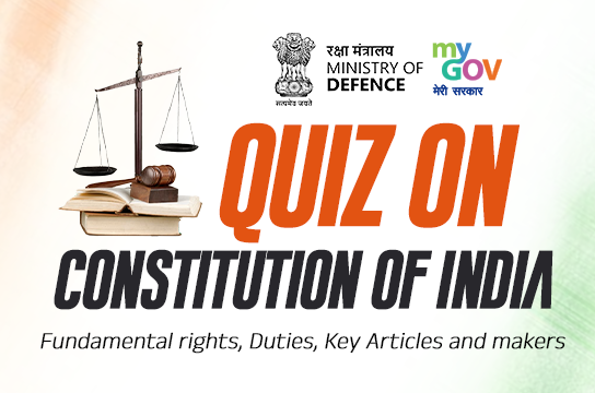 Quiz on Constitution of India - Fundamental rights, Duties, Key Articles and makers
