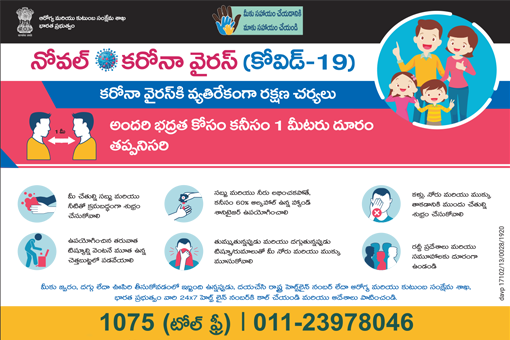 Protective measures against Coronavirus-Telugu