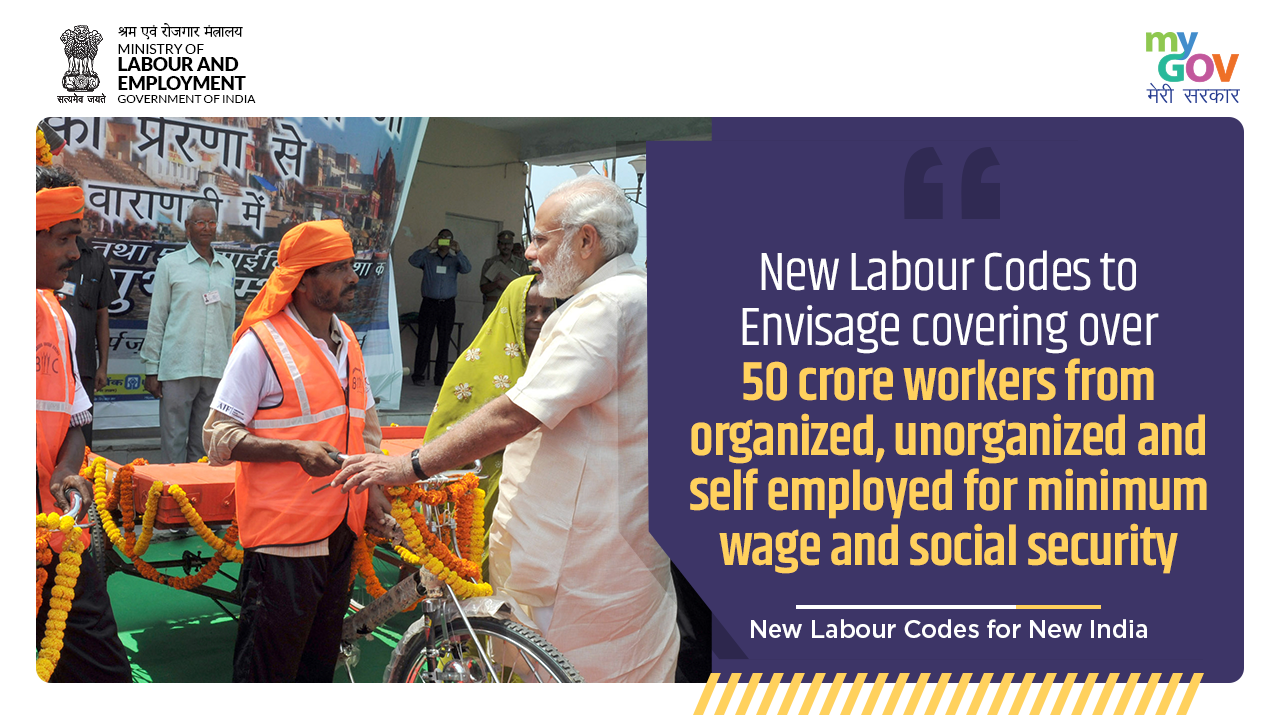 50 crore workers from organized, unorganized and self employed for minimum wage and social security #AatmaNirbharShramik
