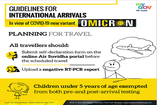 Guidelines for International Arrivals – English