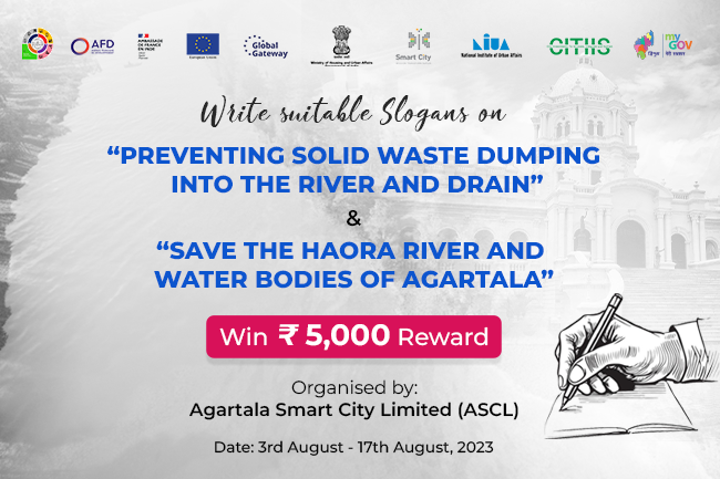 Write suitable slogans and win ₹5000 reward from Agartala Smart City Limited (ASCL).