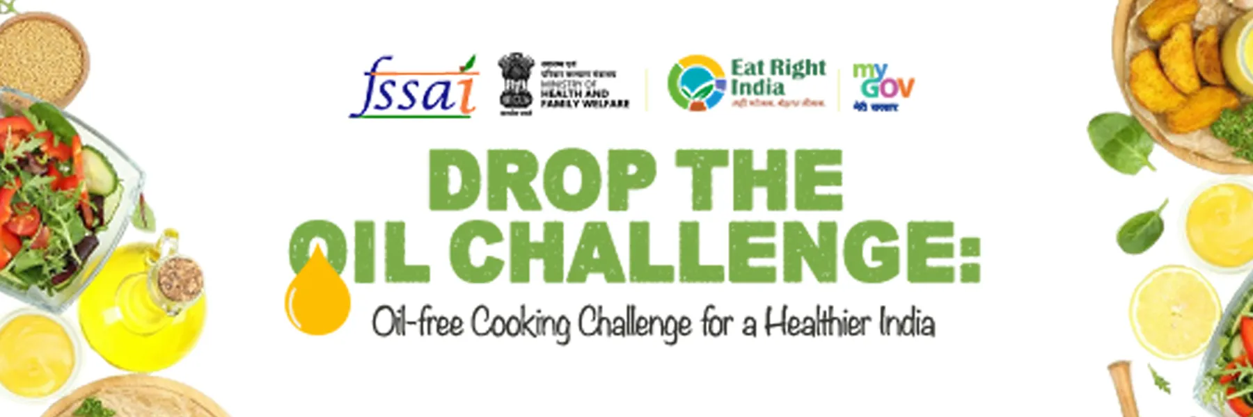 Drop the Oil Challenge Oil free Cooking Challenge for a Healthier India