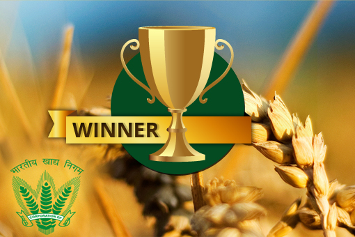 Image of Winner of the Contest for designing a template for Sign Boards to be put on FCI Depots