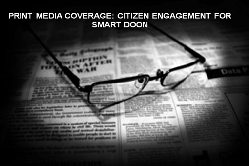Image of Print Media Coverage – Citizen Engagement for Smart Doon