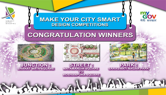 Image of Winners of Bhopal Make Your City Smart - Round ( 1 ) : Junction , Park and Street