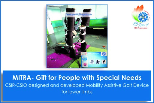 Image of CSIR – CSIOs gift for people with special needs  Mobility Assistive Gait Device for Rehabilitation-MITRA