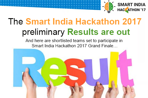 Image of The Smart India Hackathon 2017 preliminary results are out!