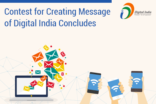 Image of Contest for Creating Message of Digital India concludes