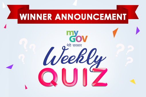 Image of Winner Announcement of MyGov Weekly Quiz#1