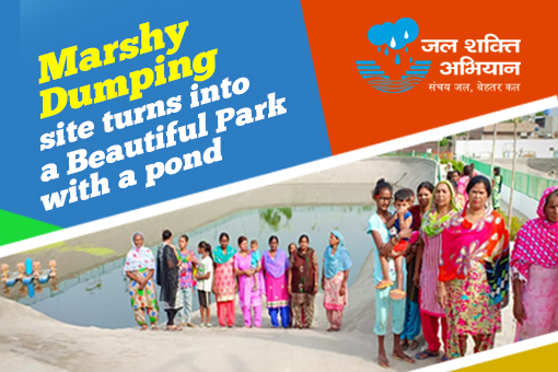 Image of Marshy dumping site turns into a beautiful park with a pond