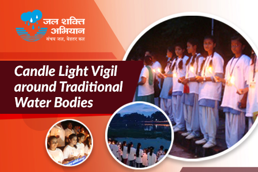 Image of Candle Light Vigil around Traditional Water Bodies