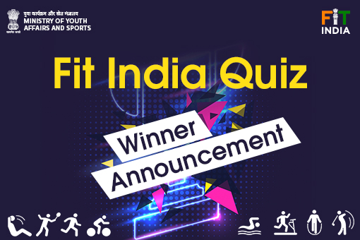 Image of Winner Announcement of Fit India Quiz