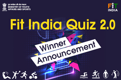 Image of Winner Announcement of Fit India Quiz 2.0