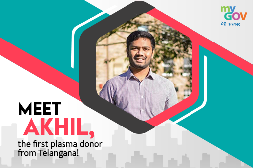 Image of Meet Akhil, the first plasma donor from Telangana!