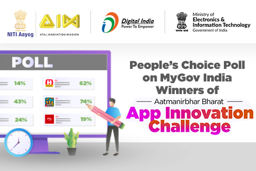 Image of People’s Choice Poll on MyGov India - Winners of AatmaNirbhar Bharat App Challenge