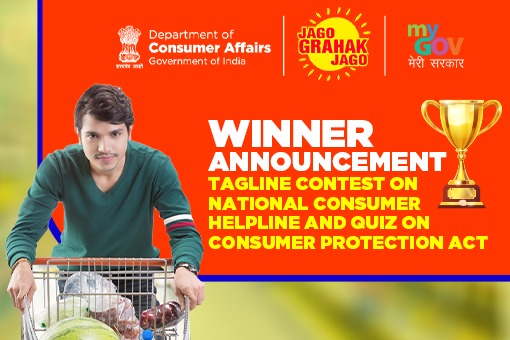 Image of Winner Announcement of Tagline Contest for the National Consumer Helpline and Quiz Competition on Consumer Protection Act
