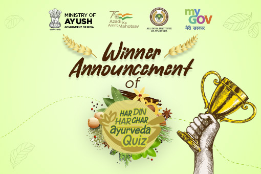 Image of Winner announcement of Har Din Har Ghar Ayurveda Quiz