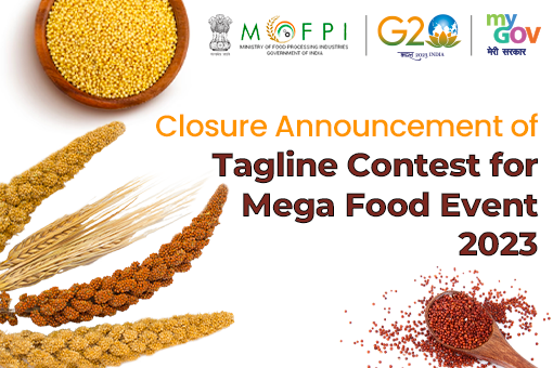 Image of Closure Announcement for Tagline Contest for Mega Food Event 2023