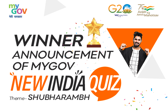 Image of Winner Announcement of MyGov’s New India Quiz – ‘Shubharambh’