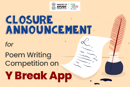 Image of Closure Announcement for Poem Writing Competition on Y Break App