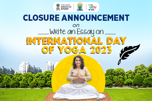Image of Closure Announcement for Write an Essay on International Day of Yoga 2023