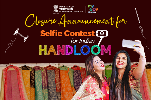 Image of Closure Announcement for Selfie Contest with Indian Handloom