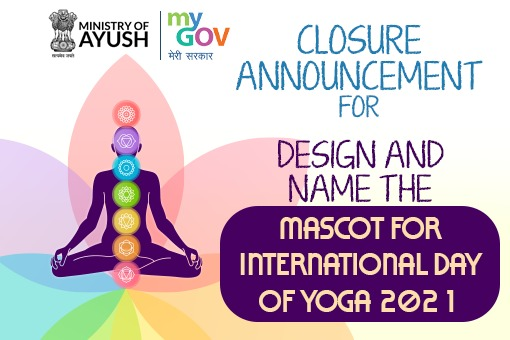 Image of Closure Announcement For Design and Name the Mascot for International Day of Yoga 2021