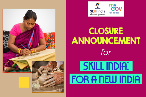Image of Closure Announcement for the ‘Skill India: For A New India’ Quiz