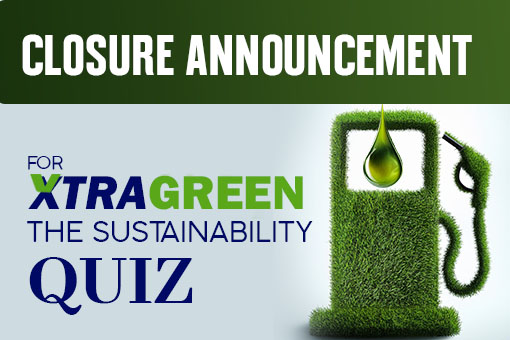 Image of Closure Announcement for XtraGreen – The Sustainability Quiz