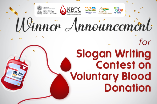 Image of Winner Announcement for Slogan Writing Contest on Voluntary Blood Donation