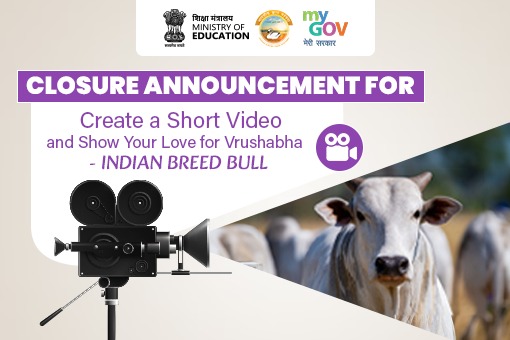 Image of Closure Announcement for Create a Short Video and Show Your Love for Vrushabha Indian Breed Bull