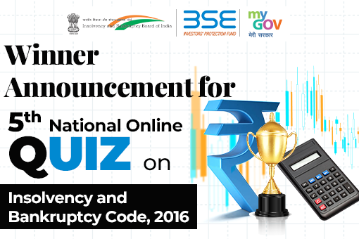 Image of Winner announcement for 5th National Online Quiz on Insolvency and Bankruptcy Code 2016