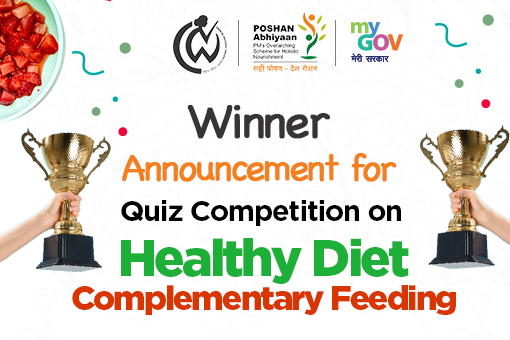 Image of Winner Announcement for Quiz Competition on Healthy Diet and Complementary Feeding