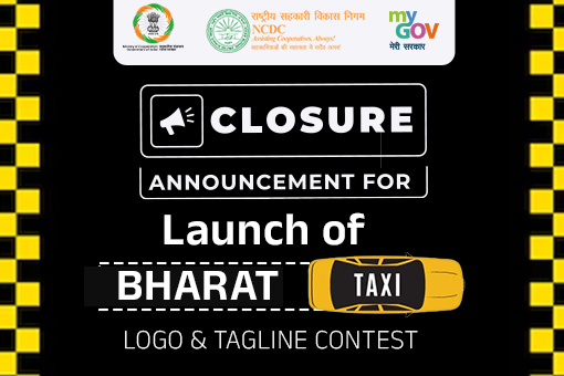 Image of Closure Announcement for Launch of Bharat Taxi - Logo and Tagline Contest