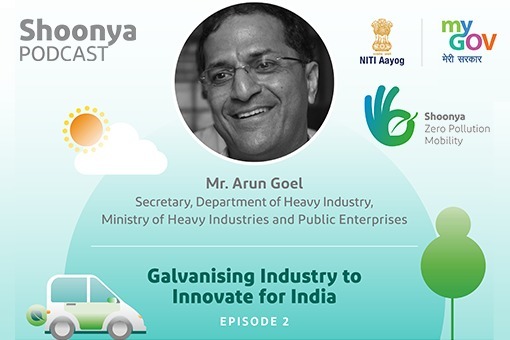 Image of Shoonya Podcast | Galvanising Industry to Innovate for India with Mr Arun Goel.