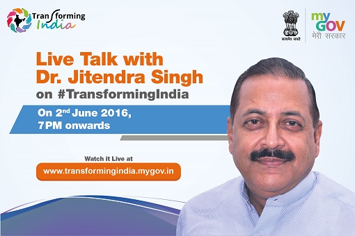 Image of Live Talk with Dr. Jitendra Singh on #TransformingIndia