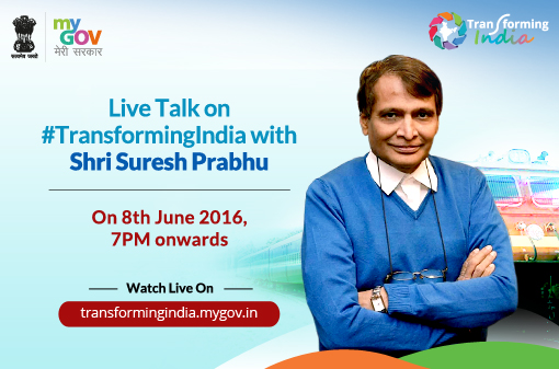 Image of Live Talk with Shri Suresh Prabhu on #TransformingIndia
