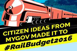 Image of Citizen ideas from MyGov made it to Rail Budget 2016