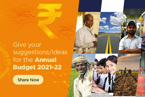 Image of Let your suggestions be a part of Annual Budget 2021-22. Share Now