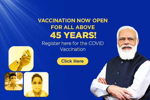 Image of Are you 45+? It is time to get vaccinated! Register Now
