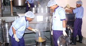 Help in improving the cleanliness standards by visiting a midday meal kitchen