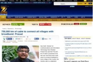 750,000 km of cable to connect all villages with broadband: Prasad 