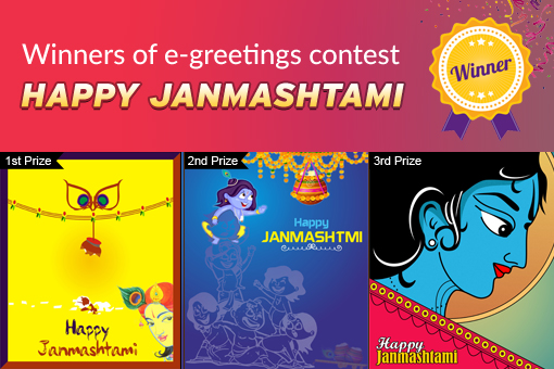 Congratulations to Winners of Janmashtami eGreetings Contest 2016