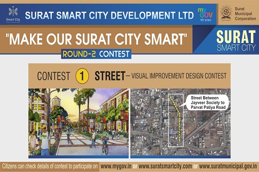 Make Our Surat City Smart (Street) - Visual Improvement Design Contest- Round 2